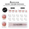 btartboxnails XCOATTIPS Toe Nail Tips - Short French Tip Toenail Press Ons, 160Pcs Brown Soft Gel Toe Nail Tips, Soak Off Press On Toenails for Women