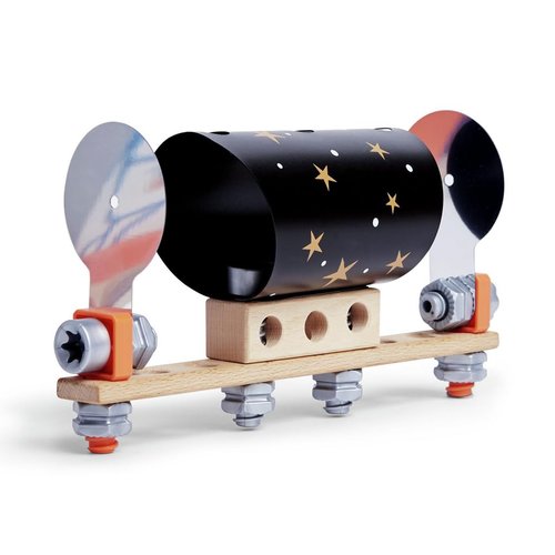 Hape Junior Inventor Optical Science Lab | 53 Piece STEAM Wooden Playset, Experiments & Reactions Science Kit for Kids 4+ Years (E3034A)