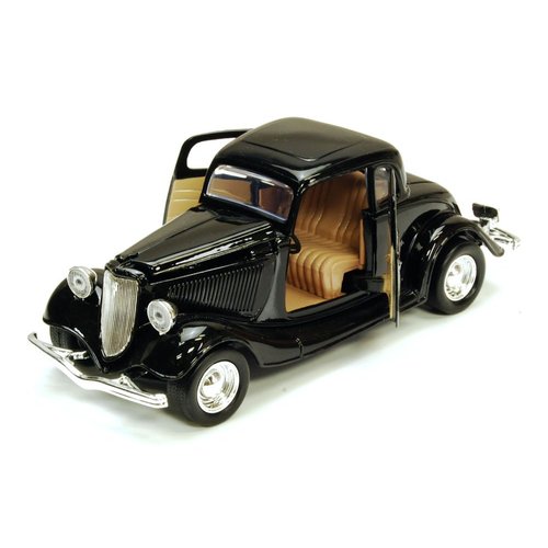 1934 Ford Coupe, Black - Motormax 73217 - 1/24 Scale Diecast Model Toy Car
