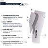 NEWZILL Compression Calf Sleeves (20-30mmHg) for Men & Women - Perfect Option to Our Compression Socks - for Running, Shin Splint, Medical, Travel, Nursing, Cycling (S/M, Solid White)