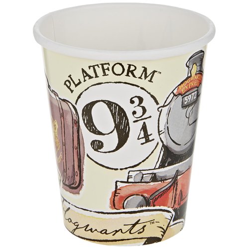 Harry Potter Paper Cups - 9 Oz | Magical Multicolor Design, Perfect Party Supplies For Birthday Celebrations & Themed Events - Pack Of 8
