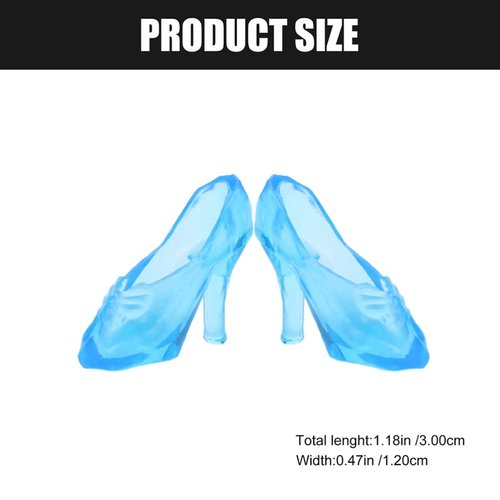 TOYANDONA 30 Pairs Doll Shoes, Fashion Doll High Heels Shoes Miniature Doll Shoes Mini Doll Costume Accessories for Girls Dollhouse Crafts ( Blue )