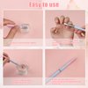 TOYMIS 2pcs Nail Polish Clean up Brush, Nail Pen Painting Tools Nail Remover Brush for Nail Art Design & Polish Mistake Cleaning