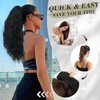 BARSDAR Red Ponytail Extension - 18 Inch Claw Clip Ponytail Hair Extensions for Women - Curly Wavy Multi Layered Synthetic Clip in Ponytail Hairpieces Daily Party Halloween - Dark Burgundy