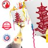 Bonka Bird Toys 3875 Take Out Small Medium Bird Toy Oyster Pail Treat Box Foraging Paper Chew Shred Cockatiel Parakeet Conures and Other Similar Birds