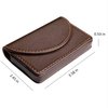 Ocadux Leather Business Card Holder Case for Men or Women Pocket Business Card Wallet Name Card Case Holder with Magnetic Shut, Holds 25 Business Cards, Coffee