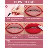 Lip Liner Stain Marker Pen-Pink Matte Waterproof Liquid Lipstick & Lip Liner Pencil, Long Lasting Smudge-Proof Non-Stick Cup Lip Tint Stain, Color Stay All Day, Lipstain Makeup Gift For Women-02#Pink