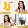 PLANTIFIQUE Gold Under Eye Patches for Puffy Eyes and Dark Circles 20 Pairs Under Eye Masks for Dark Circles and Puffiness Eye Gels with Collagen & Caffeine Anti Aging Gold Eye Mask Skincare