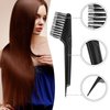 Abeillo Hair Brush Cleaner Tool Set - 4 Pieces Comb Cleaning Brush Hair Brush Cleaner Rake for Removing Hair Dust Home Salon Use (4 Style, Black, Oblong, Double Head, All Hair Types)