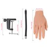 Practice Hand for Acrylic Nails Flexible Bendable Nail Practice Hand with Adjustable Bracket Realistic Silicone Hand Mannequin for Nails for Nails Beginner/Nail Salon (Right Hand,Light Brown)