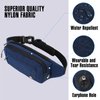 WATERFLY Fanny Pack Waist Bag: Runner Small Hip Pouch Bum Bag Running Fannie Pack Phanny Fannypack Waistpack Bumbag Beltbag Sport Slim Fashionable for Jogging Hiking Woman Man (Navy Blue)