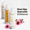 Codeage Liquid Vitamin C 1000mg, Vitamins D3, E & Zinc, Rose HIPS, Quercetin, Echinacea, Vegan Liposomal Vitamin C Supplement, Non-GMO, 16 fl oz