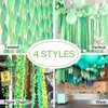 PartyWoo Crepe Paper Streamers 4 Rolls 328ft, Pack of Crepe Paper Pearl Green Party Streamers, Crepe Paper for Birthday Decorations, Party Decorations, Baby Shower Decorations (1.8 in x 82 Ft/Roll)