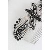 Faship Gorgeous Black Rhinestone Crystal Huge Big Floral Hair Comb