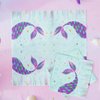 WERNNSAI 50PCS Mermaid Party Luncheon Napkins - Mermaid Party Supplies Disposable Cocktail Dinner Paper Napkins for Baby Shower Birthday Under the Sea Pool Party