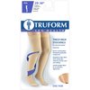 Truform 20-30 mmHg Compression Stockings for Men and Women, Thigh High Length, Dot Top, Closed Toe, Beige, Small
