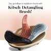 Kitsch Detangler Brush for Curly, Straight, Wet and Dry Hair - No Pain Hair Detangler Brush with Flexible Bristles, Easy-to-Hold, Shower & Travel Hair Brush for Adults and Kids - Terracotta