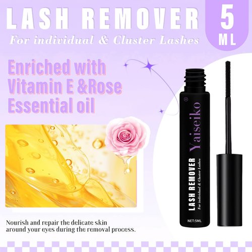 Lash Glue Remover for Cluster Lashes Lash Remover Eyelash Remover for Cluster Eyelashes Clear Lash Cluster Remover Easy Removal 5ml Gentle Cluster Lash Glue Bond Remover For Lash Extensions