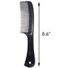 Detangling Comb 8.6" with Handle (Black)