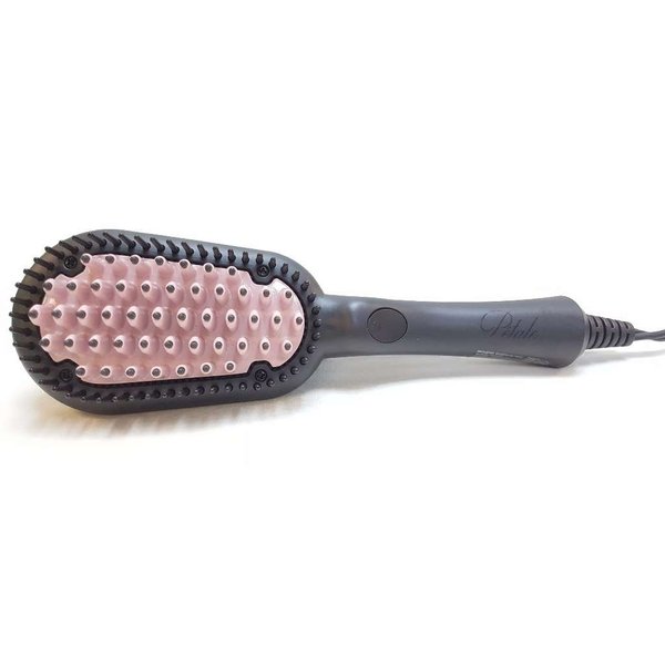 Intellibrands Petale Brush Ceramic Liner - Temperature Controlled 48 Thermal Bristles - Black/Pink