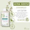 Klorane Ultra-Gentle Shampoo with Oat Milk, Sulfate-Free, Dermatologist and Pediatric Tested, Hypoallergenic, Vegan, Plant-based, Biodegradable