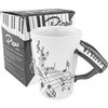 Fairly Odd Novelties Ceramic Black & White Piano Coffee Musician Mug, One Size, White, FON-10216