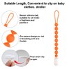 Baby Food Grade Silicone Teether Toy with One Piece Design Pacifier Clip Holder,Teething Pain Relief Toys Gift Set for 3 Months+ Boys and Girls,Freezer Safe,BPA Free. (Sushi)