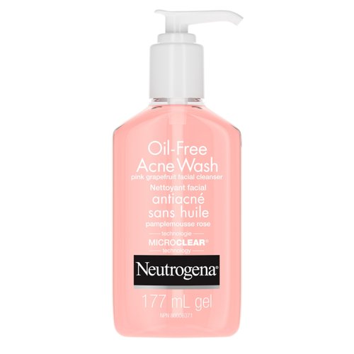 Neutrogena Oil-Free Acne Wash Facial Cleanser, Pink Grapefruit, 6 Ounce