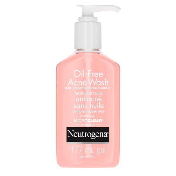 Neutrogena Oil-Free Acne Wash Facial Cleanser, Pink Grapefruit, 6 Ounce