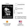 Life Is Better With Music - Snoopy Quotes Music Wall Art Print, Typographic Wall Decor For Music Room, Studio, Home, Office & Aesthetic Room Decor - Unframed Wall Art Music Print - 8 x 10”