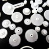 Honbay 78PCS Plastic Toy Car Motor Gear Kits Single Double Reduction Gear Worm Gear Robot Gear Pulley Belt Assembly for Robot Toy Automobile Cars DIY Kit