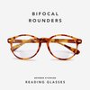 Boomer Eyeware Classic Stylish Bifocal Rounders, Reading Glasses for Men & Women, 1.50, Tortoise