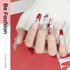 modelones Red Gel Nail Polish Set 6 Colors, White Glitter Sparkle Bright Burgundy Dark Rose Champagne Silver Candy Cane Nail Gel Kit Soak Off Christmas Nail Art Gel Design Mani Salon DIY Gift Women