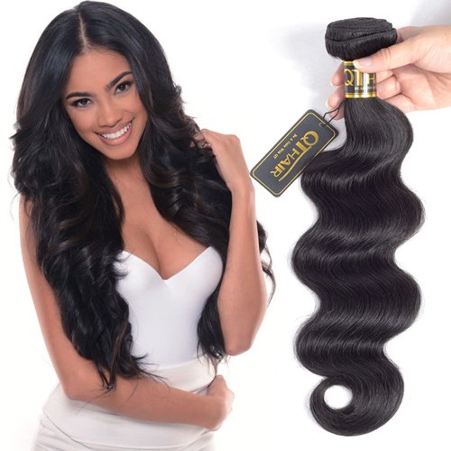 QTHAIR 14A Grade Brazilian Body Wave Human Hair Bundles (22",100g,Natural Black)100% Unprocessed Virgin Body Wave Human Hair Weave Brazilian Body Wave Virgin Hair Extensions