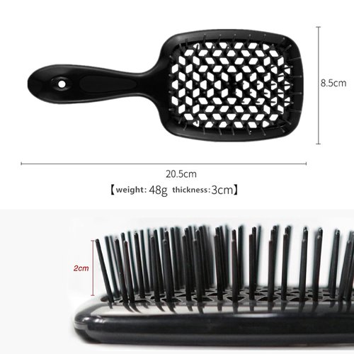 2PCS Lixera Hair Brush - Detangling for Curly, Wet and Dry Hair, Scalp Massage (Pink+Black)