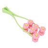 Flower Type Massage Roller, face Massage Roller Plastic Material Letter Shaped face Massager (Pink)