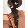 Small Hair Clips Flower Hair Claw Clips for Women 12pcs Matte Small Claw Clips Cute Hair Clips for Girls (Rectangle - Pink/Blue/Green/Brown/Black)