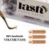 16D - D Curl 750 Fans Mixed Promade Fans Lash Extensions | TLC Lash Supplies 4D to 16D Premade Fans 7 mm to 16 mm Mixed Length Thin Base Premade Fans Eyelash Extensions (16D - D Curl, 11-12-13 mm)