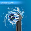 8pcs Cross Clean Brush Heads Compatible with Oral B Electric Toothbrush, Compatible with Cross Action Pro 1000 and Other Oral B Electric Toothbrush.