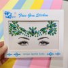 Mermaid Face Gems stick on Rhinestone Festival face Jewels Eyes Face Body Temporary Tattoos Glitter mermaid adhesive rhinestones for face(emerald ab/S054)