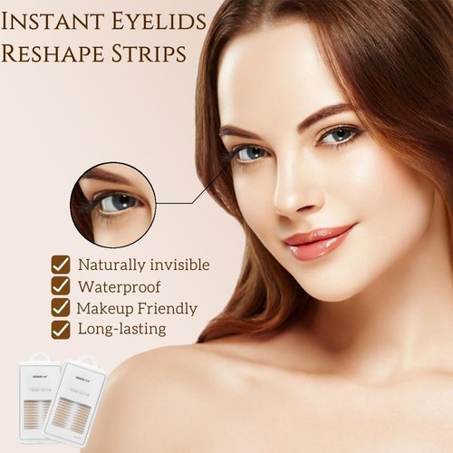 Eyelid Tape: 1000PCS, Eyelid Lifter Strips - Double Eyelid Tape for Hooded Lids - Eyelid Tape for Hooded Eyes Invisible - Eye Lift Tape for Droopy Lids (with Fork and Tweezers)