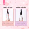 beetles Gel Polish 15ML Clear Pink Color Gel Top Coat With Pink & Red Heart Shape Gift for Mom, Glass Polish Soak Off UV No Wipe Gel Top Coat Reflective Glitter for Sparkle Nails
