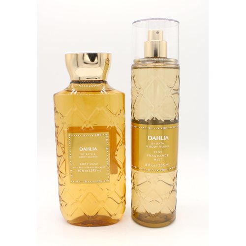 Generic Dahlia, BBW Bath and Body, Bundle Set of Body Wash and Fine Fragrance Mist