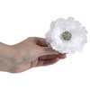 David Tutera Hair Comb - Flower with Rhinestone Center - White - 3 inches