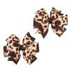 Brown Cow Toddler Hair Bow Set