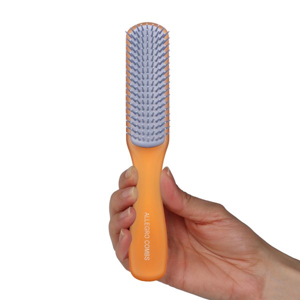 Allegro Combs ScalpCaress Hair Brushes For Women Mens Brush Children Detangler Brush For Curly Hair Curly Hair Brush Slick Back Hair Brush (Browm, Medium)