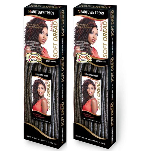 Motown Tress (Soft Dread - 15 Locs - 26 Inch - 2 Packs) - Synthetic Braiding Hair in F1B_33