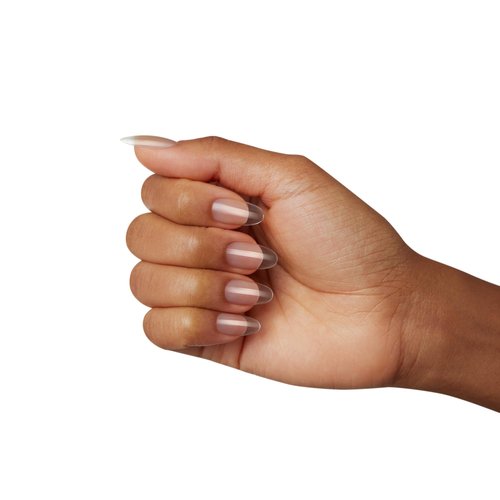 Dashing Diva GelXtend Starter Kit - Clear, Medium Round - Press On Nails with LED Lamp - Lasts Up to 14 Days - Clear, Customizable Gel Nails - No-Soak, Easy Removal - Gel Nail Tips