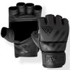WYOX MMA Gloves for Men and Women, Lightweight UFC Mixed Martial Arts Grappling Sparring Punching Bag Kickboxing Mitts (Black - Small)