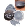 Shimmer Cream Eyeshadow, Ultra-Blendable Glitter Eye Shadow with Moisturizing Formula, Waterproof Long Lasting & Highly Pigmented, Single Creme Eyeshadow Pot Highlighter Makeup for Women-06#Sliver
